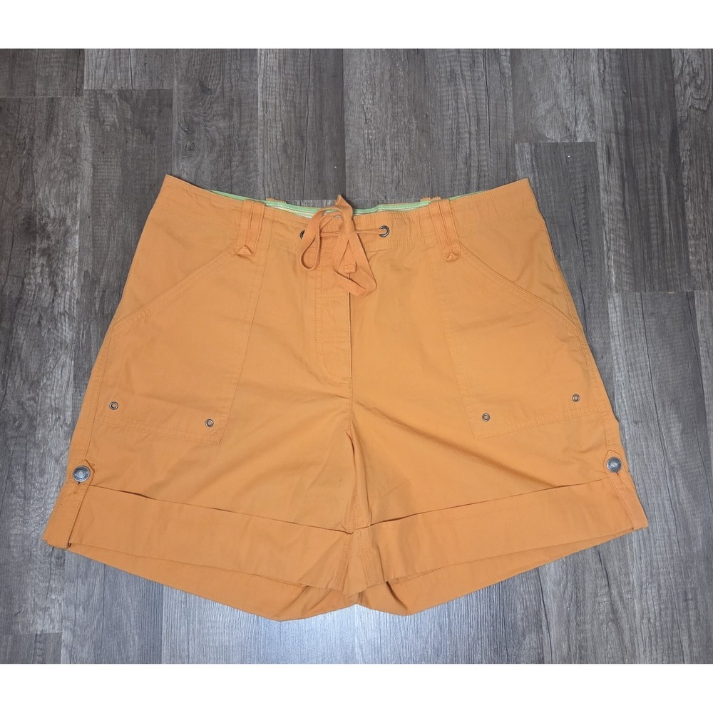 Liz Claiborne Sport Utility Orange Shorts‎ Drawstring Waist 14